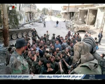 بازديد بشار اسد از مواضع ارتش سوريه در غوطه شرقي