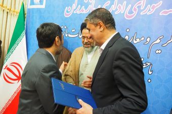 مراسم تودیع و معارفه مدیرکل اطلاعات مازندران با حضور وزیر اطلاعات