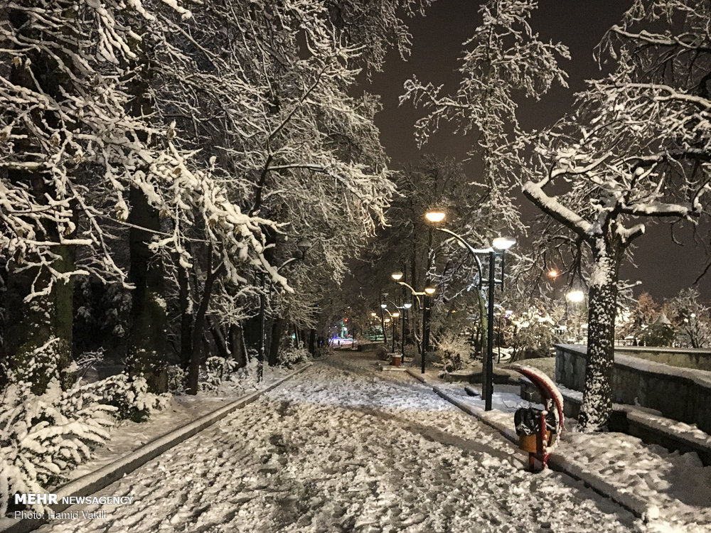 اولین برف زمستانی تهران