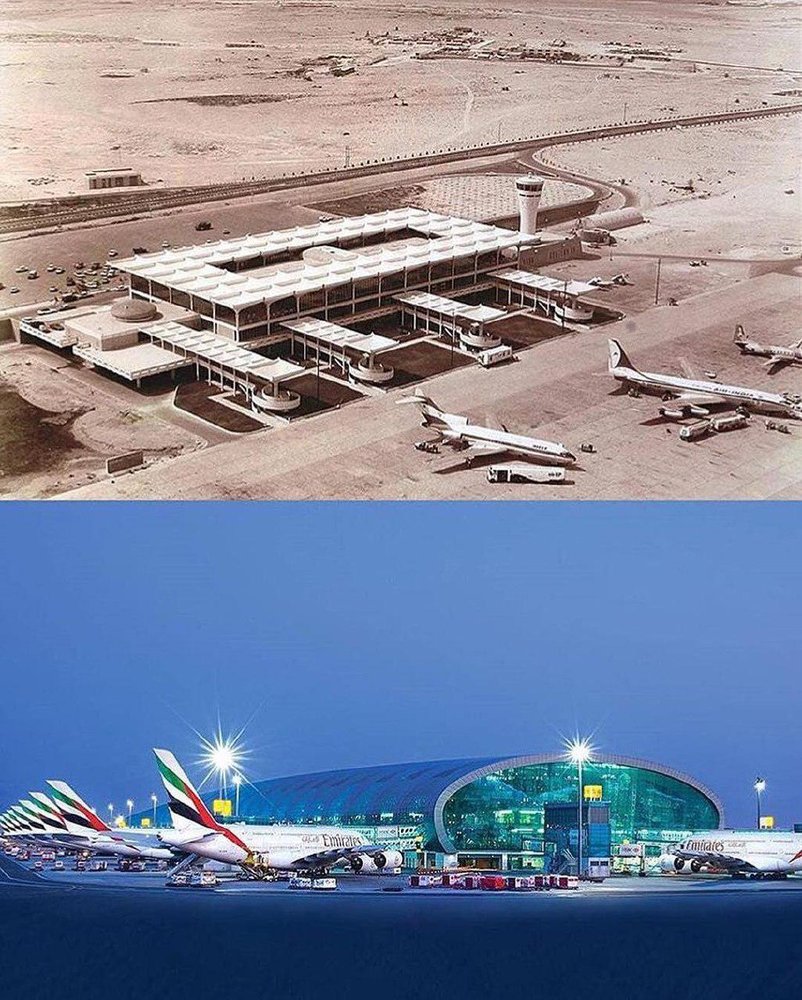 فرودگاه دبی، الان و ۵۹ سال پیش