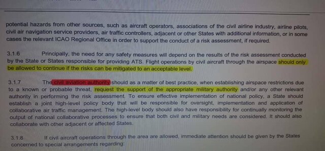 مسئولیت آسمان فرودگاه در موارد ریسک و خطر با کیست؟