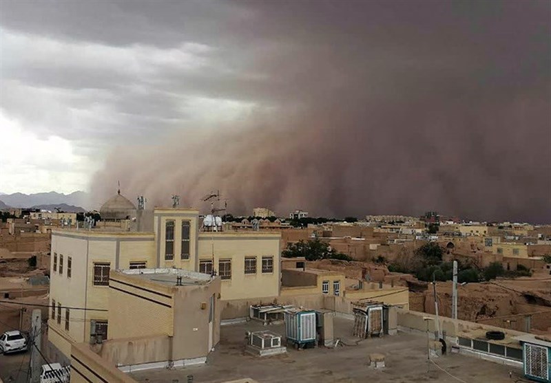 توفان شن در استان یزد +تصاویر