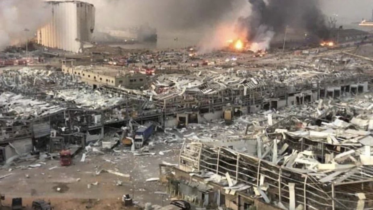 تصویری تلخ از ساحل بیروت قبل و بعد از انفجار