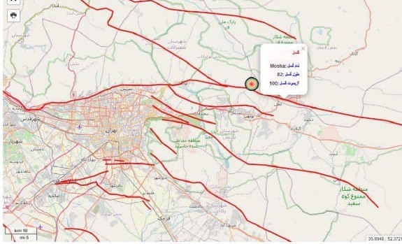 تحلیلی بر زلزله ۳.۹ تهران در محل تلاقی گسل مشاء و گسل شمال تحلیلی بر زلزله ۳.۹ تهران در محل تلاقی گسل مشاء و گسل شمال
