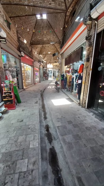​پایان عملیات کف فرش سنگی بازار تاریخی شاهرود