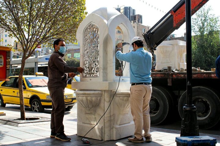 نصب و نگهداری از ۵۰۰ آب‌خوری و آب‌سردکن در معابر مشهد