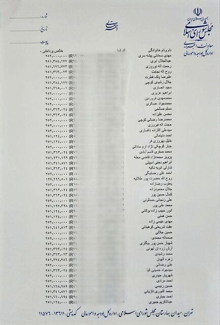 هک و انتشار اسنادی در مورد دریافتی‌های ۲۵۰ میلیونی نمایندگان مجلس+ تصاویر ادعایی درباره حقوق خرداد ماه ۱۴۰۲ نمایندگان