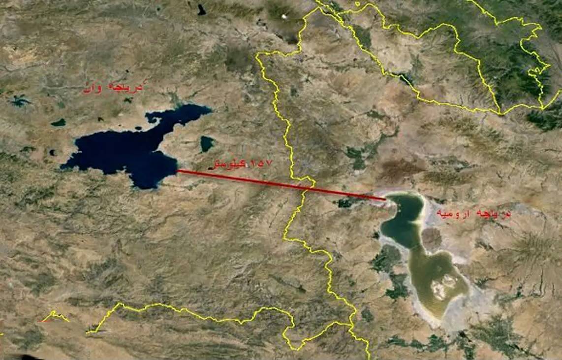 نمونه، انتقال آب از دریاچه وان ترکیه به دریاچه ارومیه؟! و طرح احیا