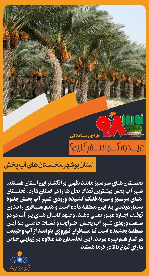آبپخش» جلوه‌ای زیبا از طبیعت دلبرانه استان بوشهر | شعار سال