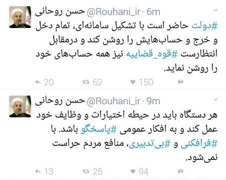 پیشنهاد روحانی برای شفاف‌سازی حساب‌های قوه‌قضائیه