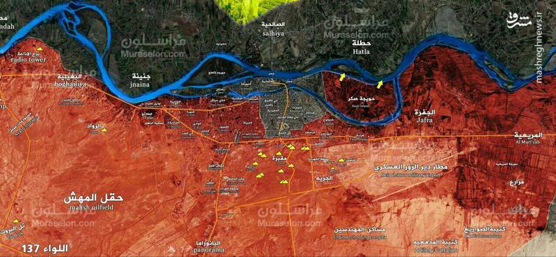 ارتش سوریه از فرات عبور کرد+نقشه