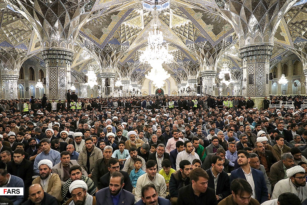 سخنرانی رهبر انقلاب در حرم رضوی+تصاویر