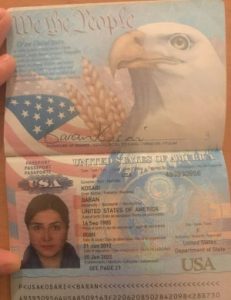 پاسپورت آمریکایی باران کوثری