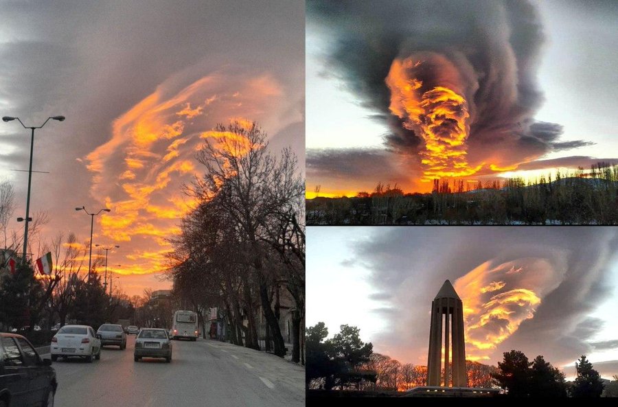 طلوع عجیب و زیبای امروز همدان