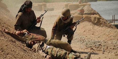 رزمندگانی که مقابل بعثی‌ها دست به سنگ شدند