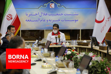 نشست رییس جمعیت هلال احمر باموسسات خیریه