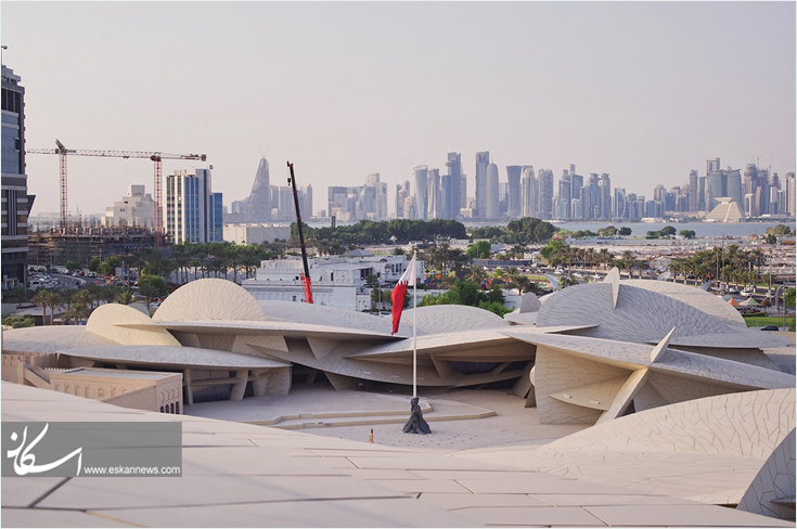 طرح جذاب انتزاعی در موزه ملی قطر