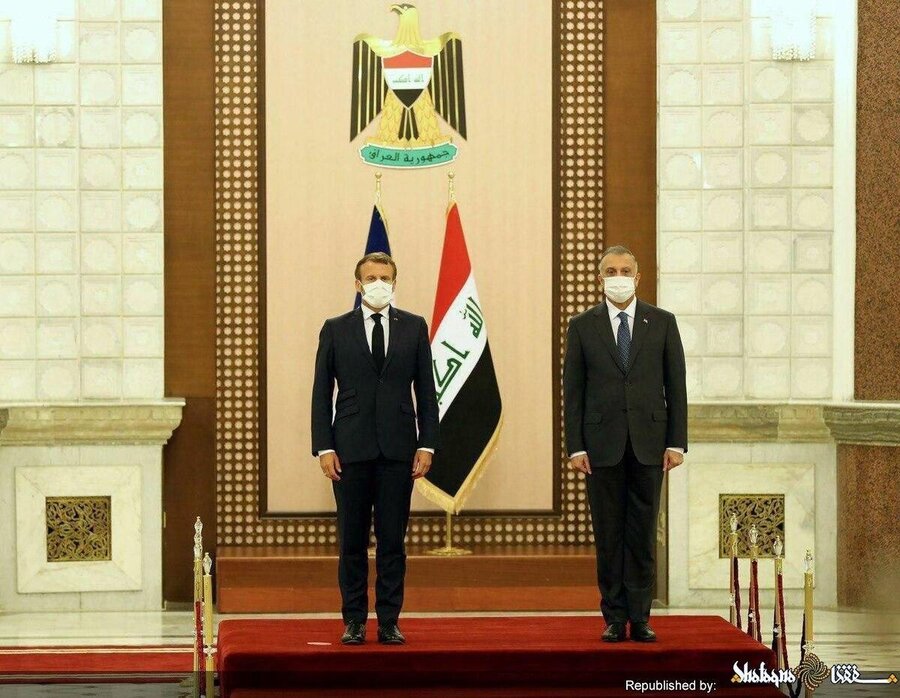 استقبال رئیس جمهور عراق از مکرون
