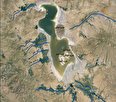 جزایر دریاچه ارومیه به خاطر کاهش آب، به هم چسبیده اند
