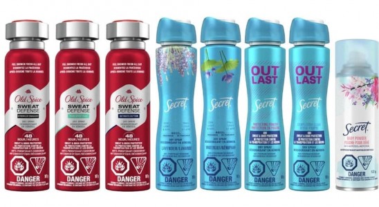 جمع‌آوری اسپری‌های ضدتعریق P&G