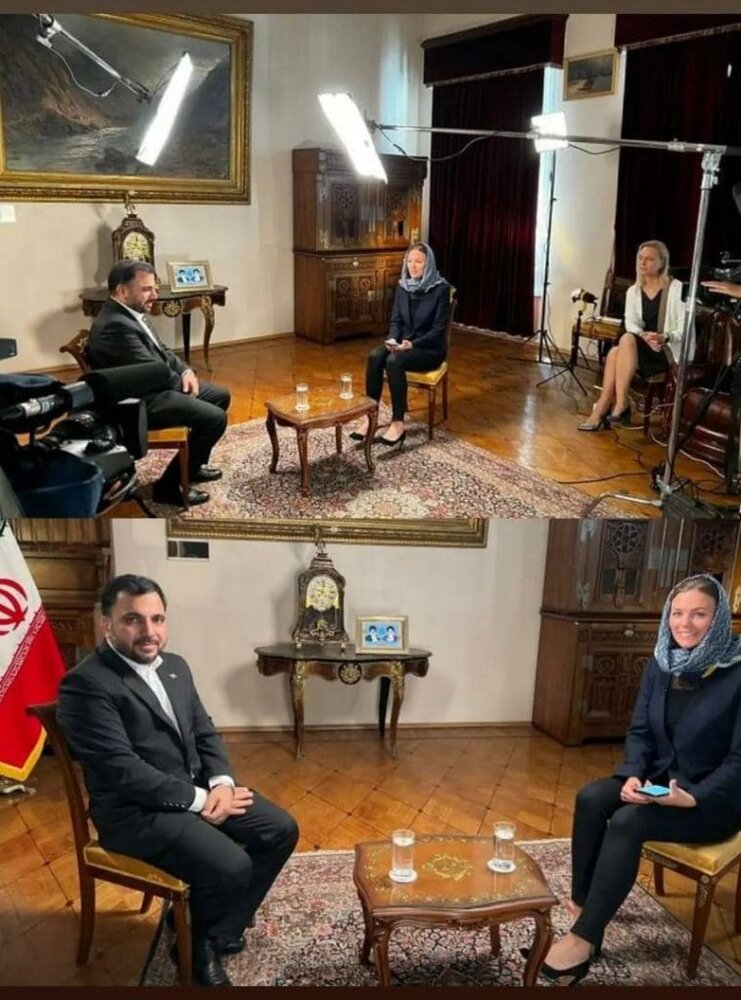 بی‌حجابی خانم روسی مقابل آقای وزیر در سفارت ایران در روسیه + تغییر مدیر روابط عمومی
