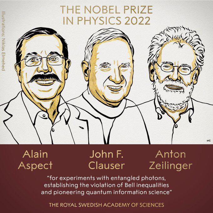 معرفی برندگان مشترک نوبل فیزیک ۲۰۲۲ ؛ دانشمندانی از فرانسه، امریکا و اتریش