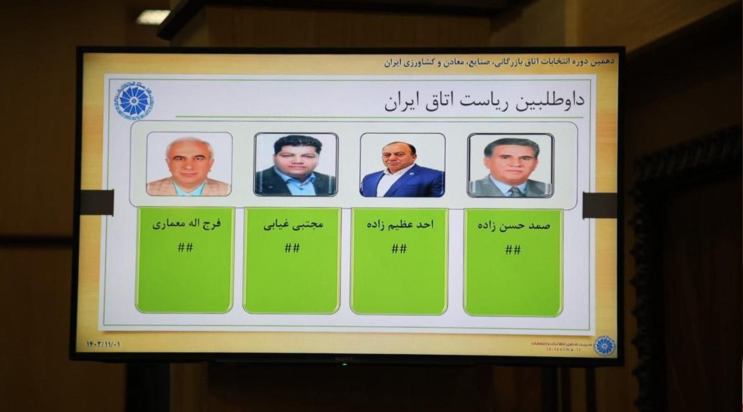 ۲۰۸ رای هیات نمایندگان برای انتخاب «صمد حسن‌زاده» به ریاست اتاق بازرگانی ایران برای دوره چهارساله