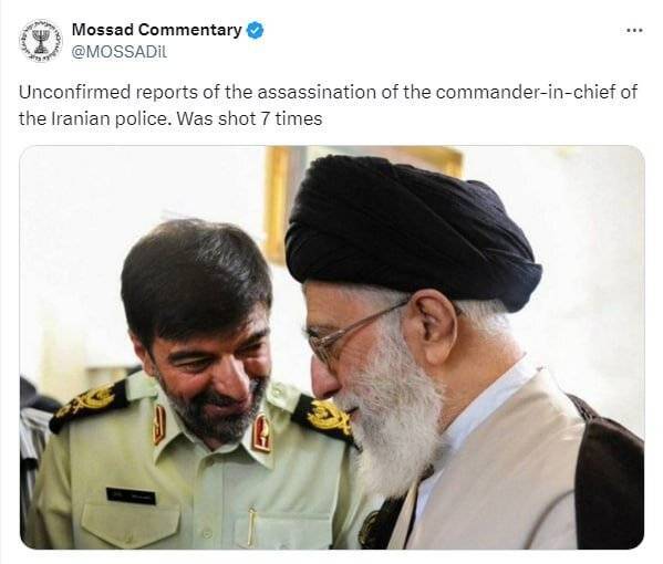 تکذیب خبر ترور فرمانده کل انتظامی کشور توسط موساد