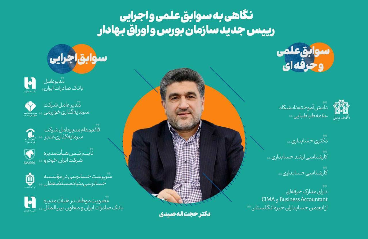 انتصاب حجت‌اله صیدی رییس به ریاست سازمان بورس و اوراق بهادار