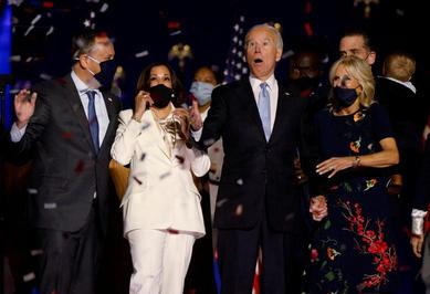 لحظه اعلام پیروزی بایدن در انتخابات ریاست جمهوری آمریکا